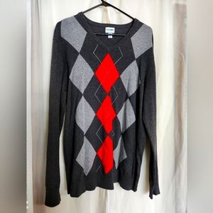 Men's OLD NAVY Sweater Diamonds - Large